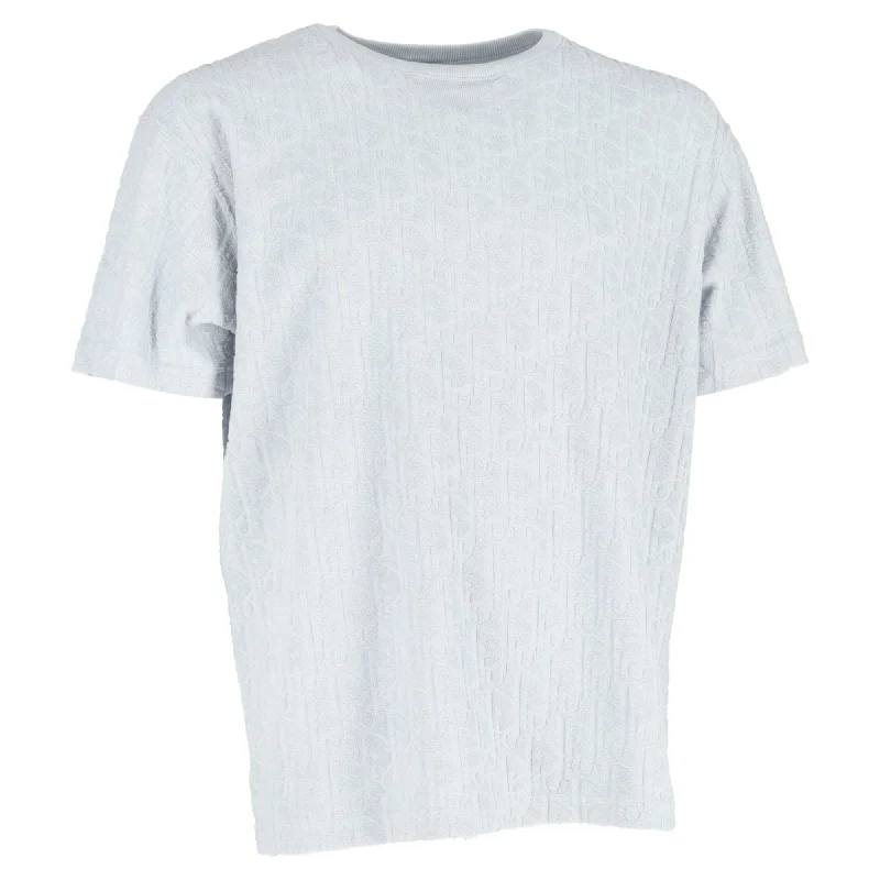 Dior Oblique Crewneck T-Shirt in Grey Cotton