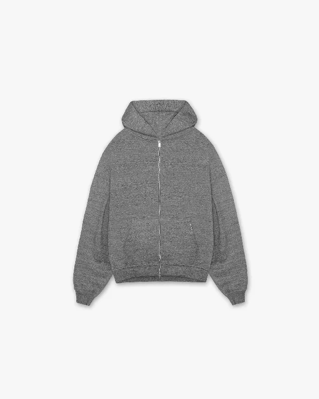 Blank Zip Hoodie - Slate