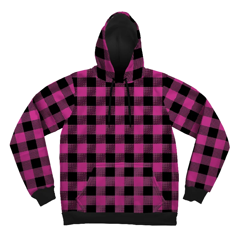 Neon Pink Black Plaid