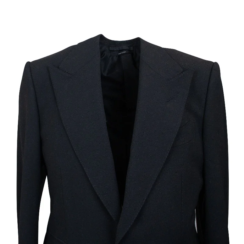 Black Shelton Peak Lapel Jacket