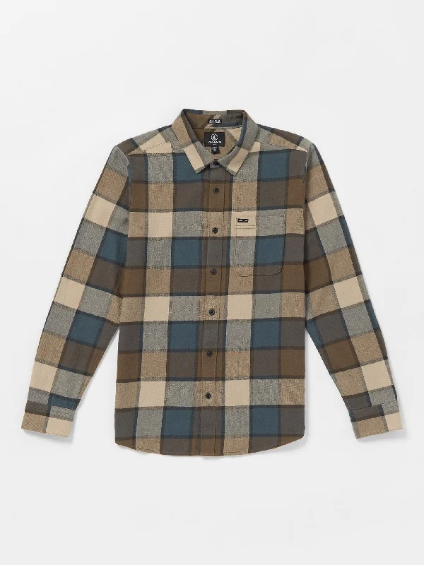 Caden Plaid Long Sleeve Shirt - Mud