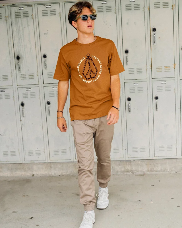 Circle Stone Short Sleeve Tee - Chestnut Brown