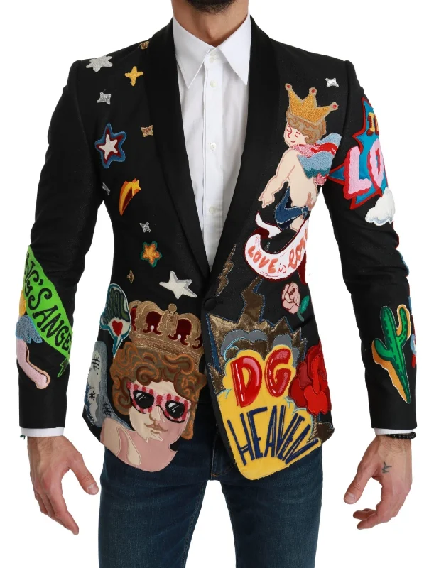 Dolce & Gabbana Chic  multi Motif Slim Fit Men's Blazer