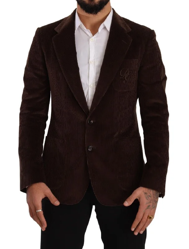 Dolce & Gabbana Elegant  Corduroy Slim Fit Men's Blazer