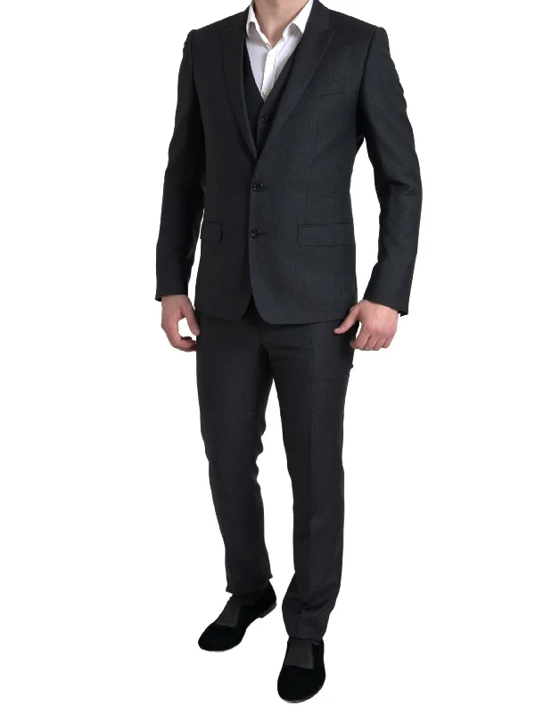 Dolce & Gabbana Elegant  Martini Slim Fit 3-Piece Men's Suit