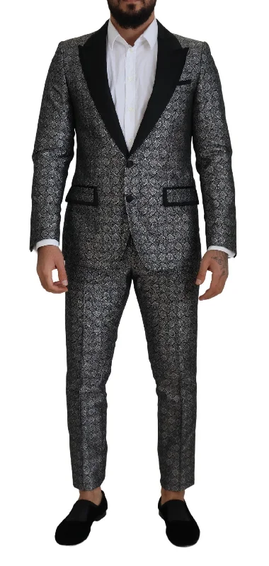 Dolce & Gabbana Elegant  Patterned Slim Fit Men's Suit