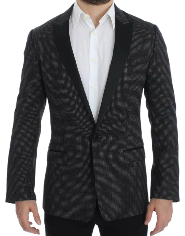 Dolce & Gabbana Elegant  Polka Dotted Slim Fit Men's Blazer