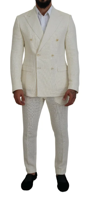 Dolce & Gabbana Elegant  Silk-Blend Men's Suit