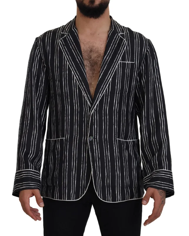 Dolce & Gabbana Elegant Silk Pajama Top Lounge Men's Jacket