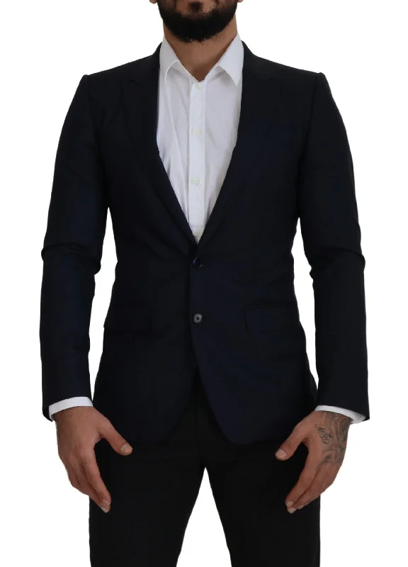 Dolce & Gabbana Elegant Single Breasted Wool Silk Men's Blazer