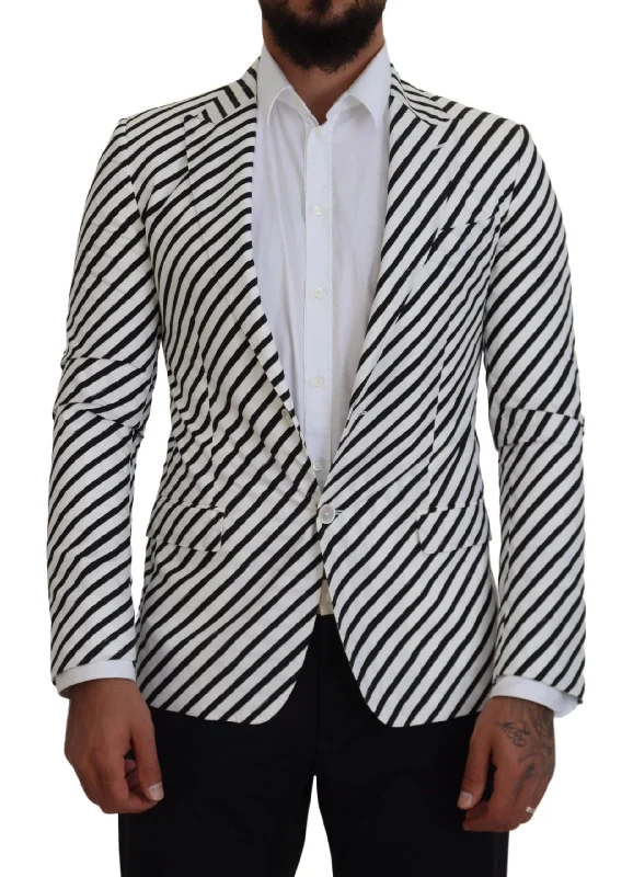 Dolce & Gabbana Elegant  Striped Single Breasted Men's Blazer