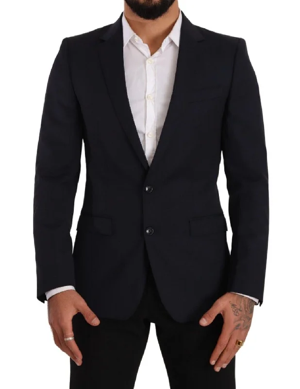 Dolce & Gabbana Sleek Navy Martini Slim Fit Wool Men's Blazer