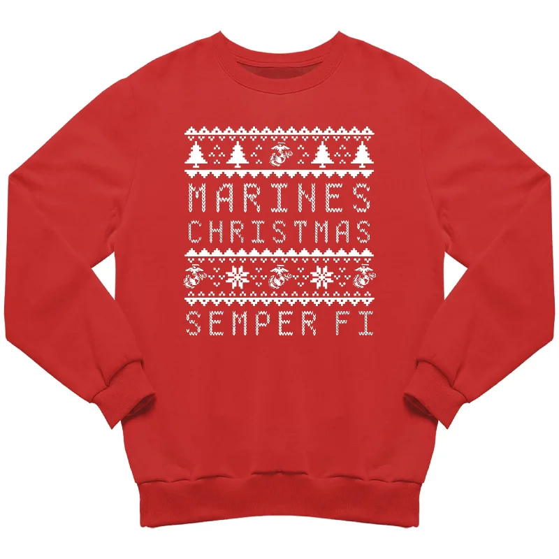 Marines Christmas Red Sweatshirt