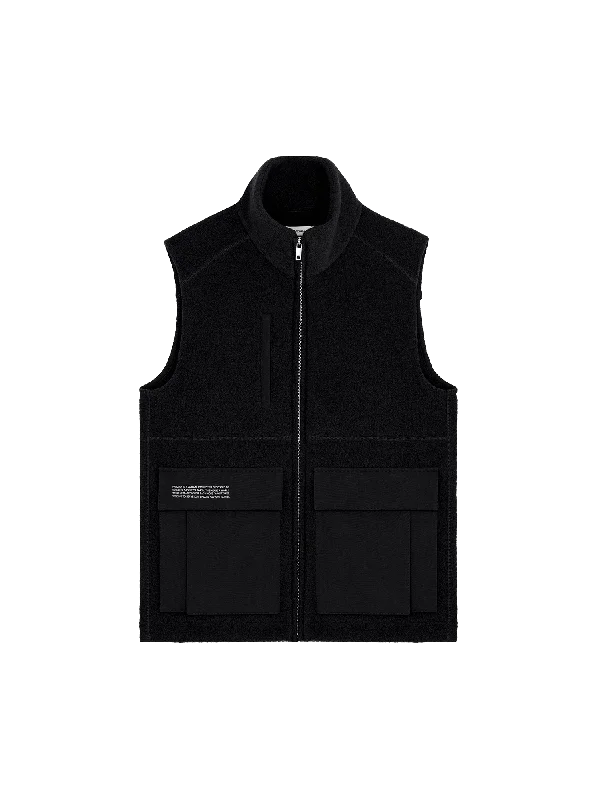 Men's DNA Utility Wool Gilet—black