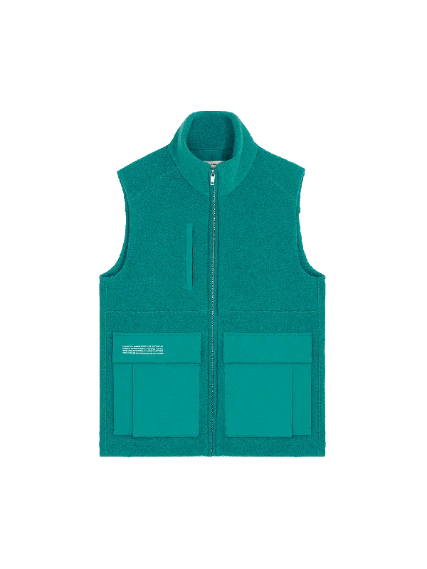 Men's DNA Utility Wool Gilet—scarab teal