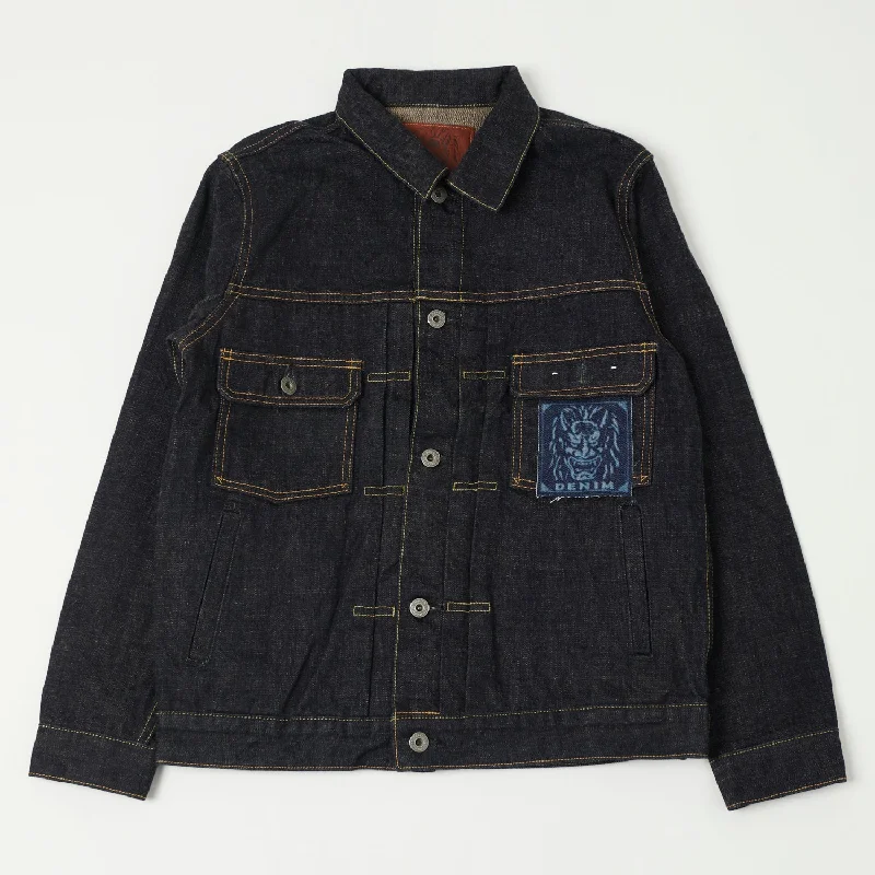 men's jackets with deep inner pockets-ONI 02516P-14KBE Type II Denim Jacket - Rinsed