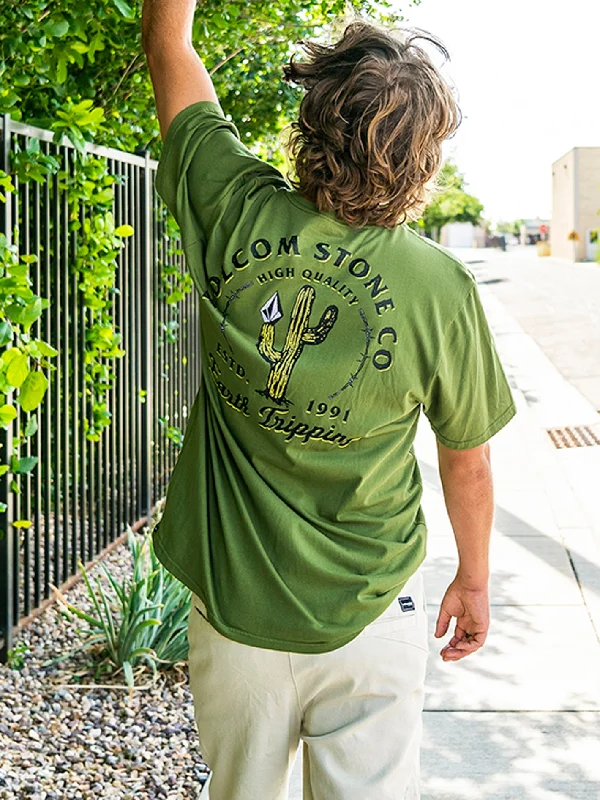 Prickly Farm To Yarn Short Sleeve Tee - Mossstone