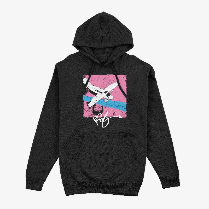 PROF "Airplane" Black Pullover Hoodie