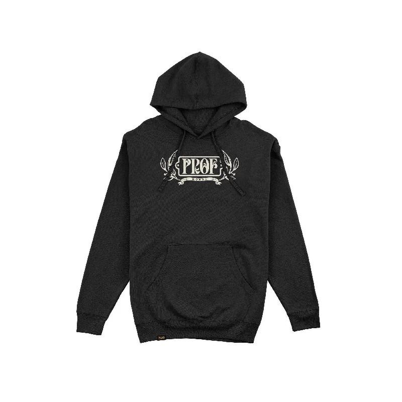 PROF "Laurels" Black Pullover Hoodie