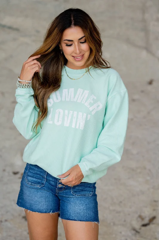 Summer Lovin' Ribbed Graphic Crewneck