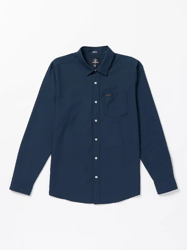 Veeco Oxford Long Sleeve Shirt - Navy