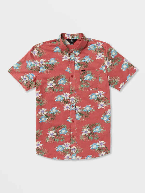 Warbler Short Sleeve Woven Shirt - Mineral Red