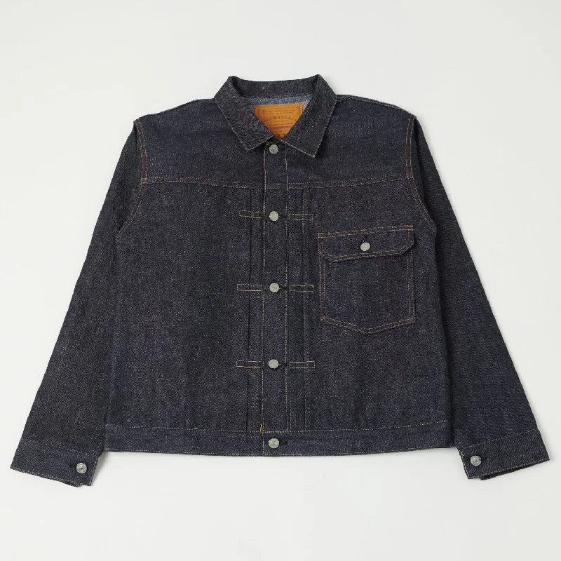 men's jackets with easy-to-pack fold design-Warehouse & Co Lot. 2001xx (2000xx) Blanket Lined 'Type-I' Denim Jacket - Raw