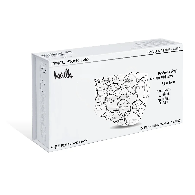 4-Ply Protective Mask - Haculla Series - White (Pack of 10)