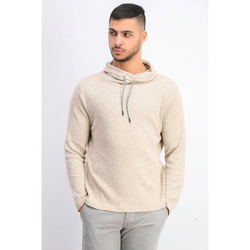 Alfani Men's Funnel-Neck Hooded Sweatshirt Brown Size Extra Large - X-Large