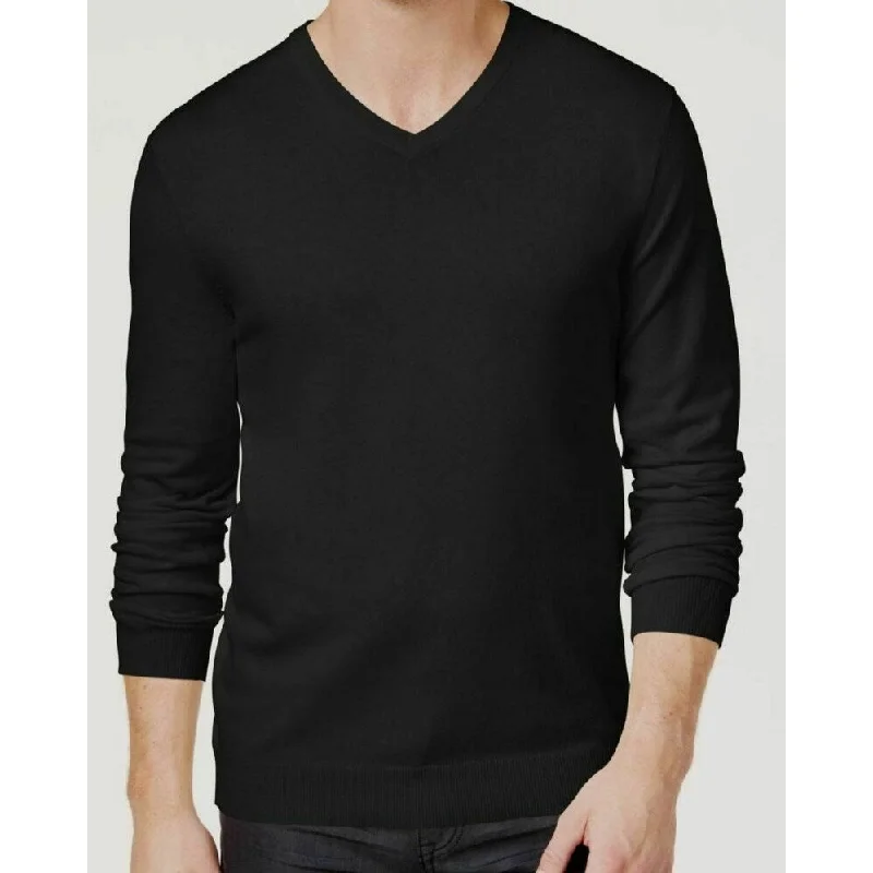 Alfani Men's V-Neck Sweater Black Size Medium