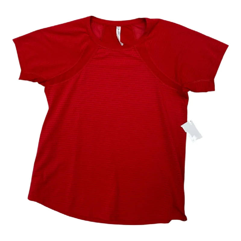 Athletic Top Short Sleeve By Athleta In Red, Size: Xs