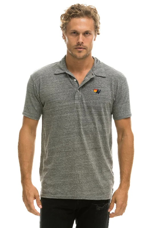 AVIATOR NATION POLO - HEATHER GREY