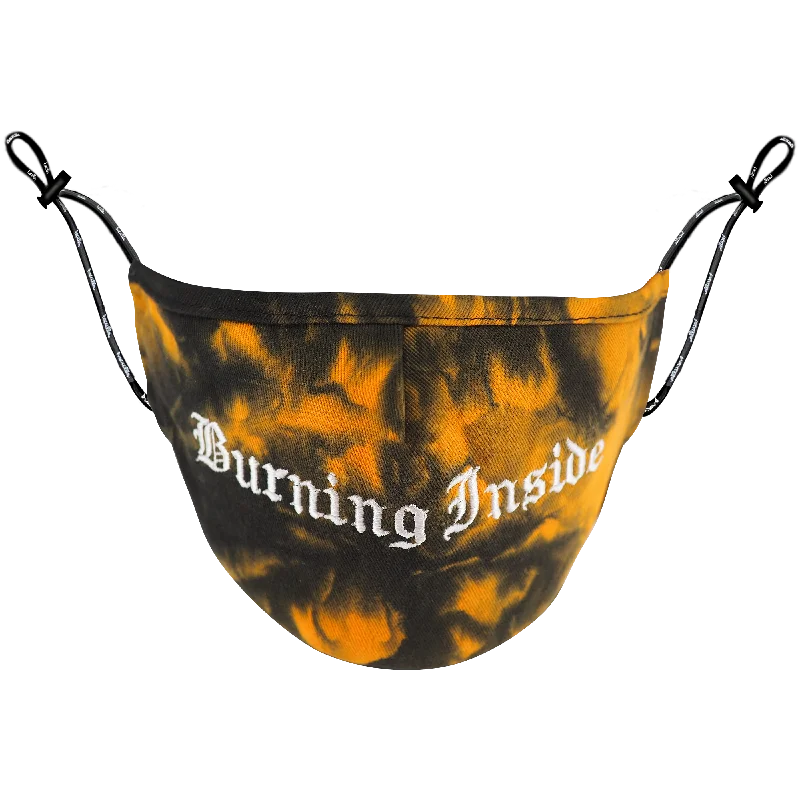 BURNING INSIDE MASK ORANGE/BLACK TIE DYE