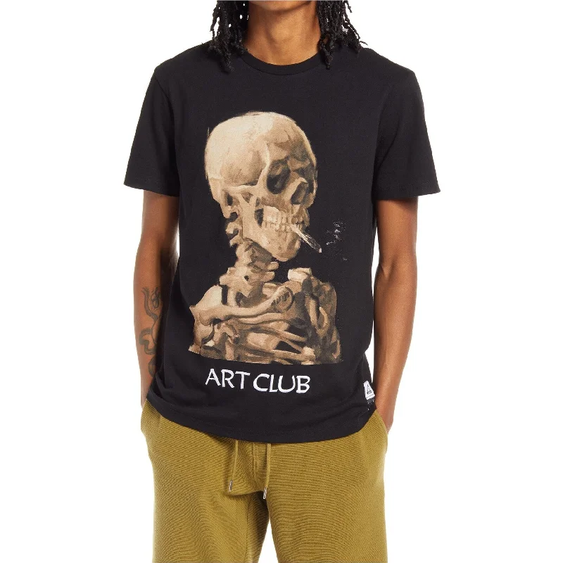 Elevenparis Mens Art Club Graphic T-Shirt, Black, Small