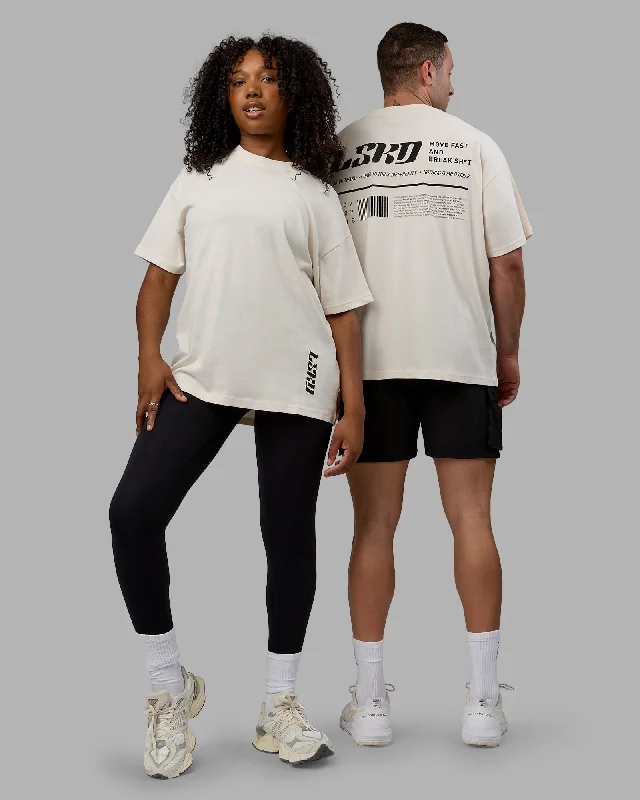 Unisex Fail Forward Heavyweight FLXCotton Tee Oversize - Off White - Black