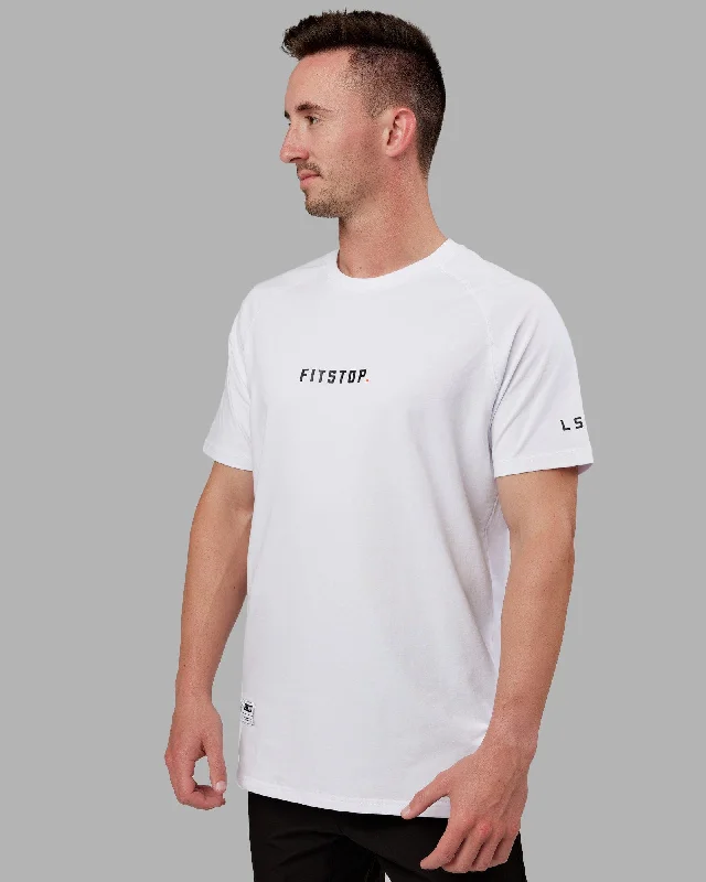 Fitstop Fast FLXCotton Tee - White-Black