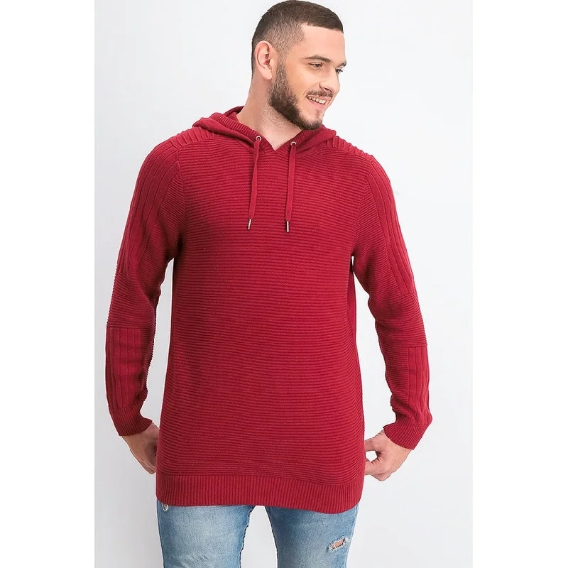 INC International Concepts Men's Hooded Sweater Red Size Extra 3 Extra Large