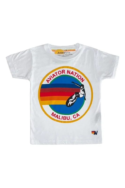 KID'S AVIATOR NATION MALBU TEE - WHITE