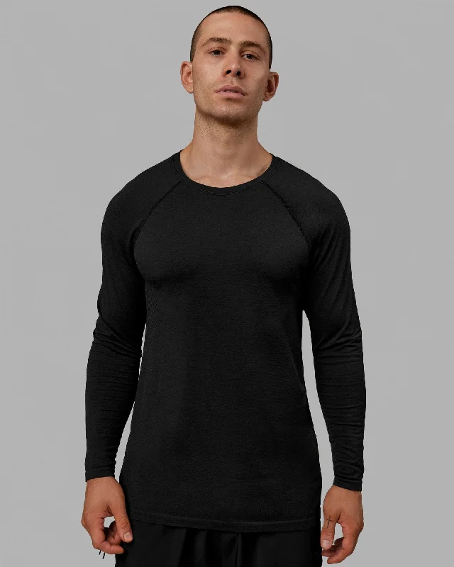 AeroFLX+ Seamless Long Sleeve Tee - Black Marl