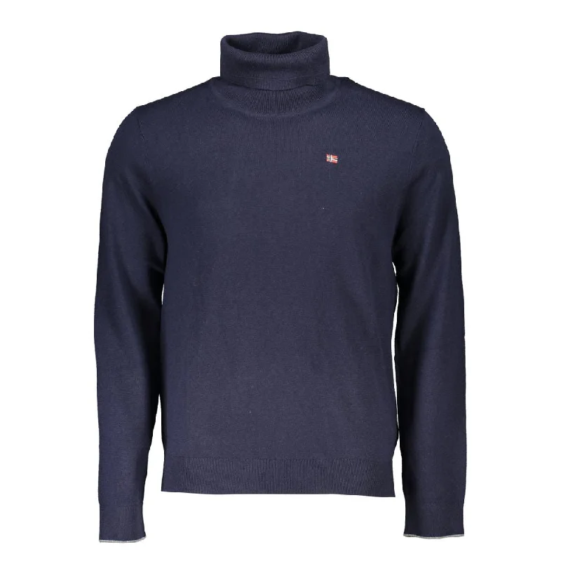 Napapijri Elegant Turtleneck Sweater with Embroide Men's Logo