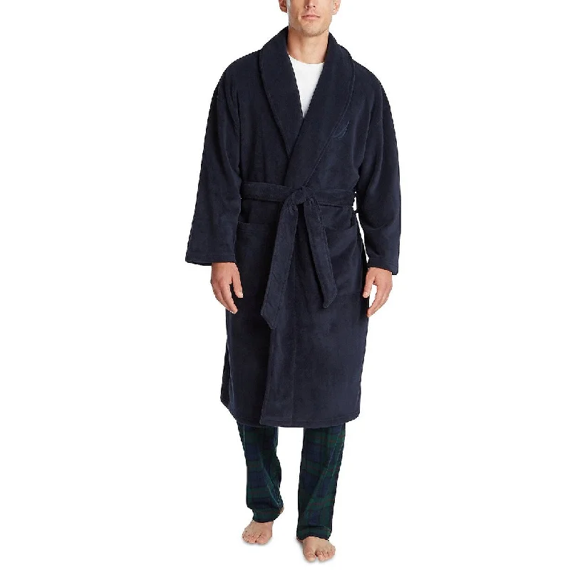 Nautica Men's Shawl Robe Dark Blue Size Regular