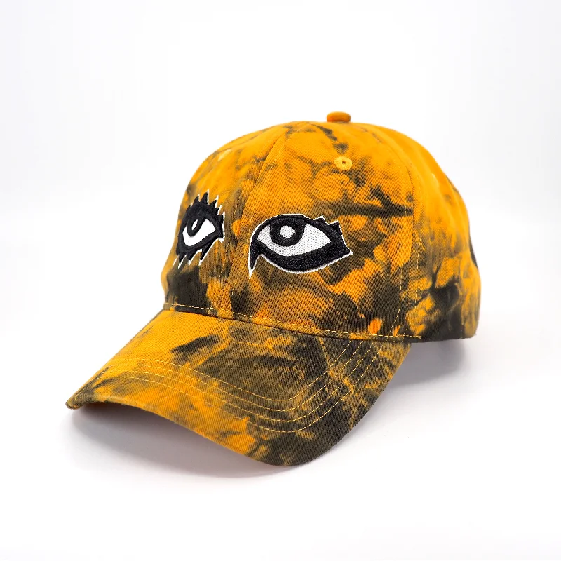 SIGNATURE EYES DAD HAT ORANGE/BLACK TIE DYE