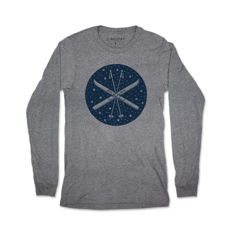 Ski Long Sleeve Tee-Gray Triblend