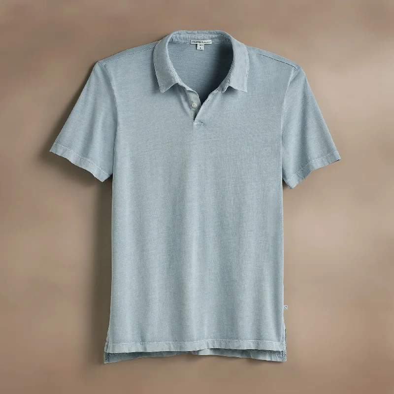 Sueded Jersey Polo - Azure Pigment