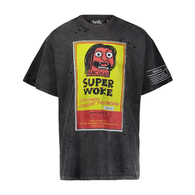 SUPER WOKE VINTAGE TEE BLACK