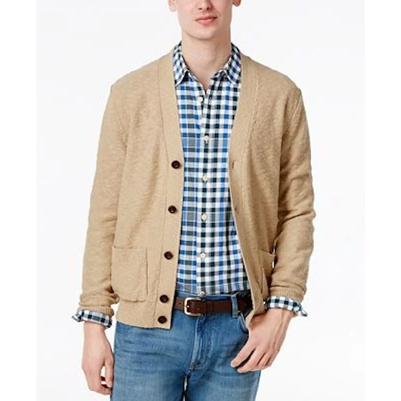 Tommy Hilfiger Men's Scott Slub Cardigan Camel - XXL