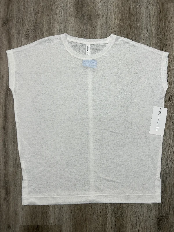 Top Short Sleeve Basic By Athleta In White, Size: Xs