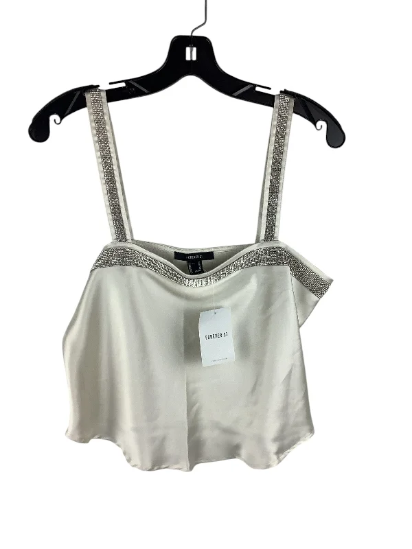 Top Sleeveless By Forever 21 In White, Size: M