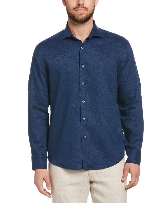 Travelselect™ Linen-Blend Rolled Sleeve Shirt