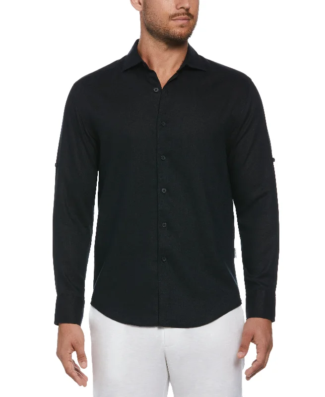 Travelselect™ Linen-Blend Rolled Sleeve Shirt